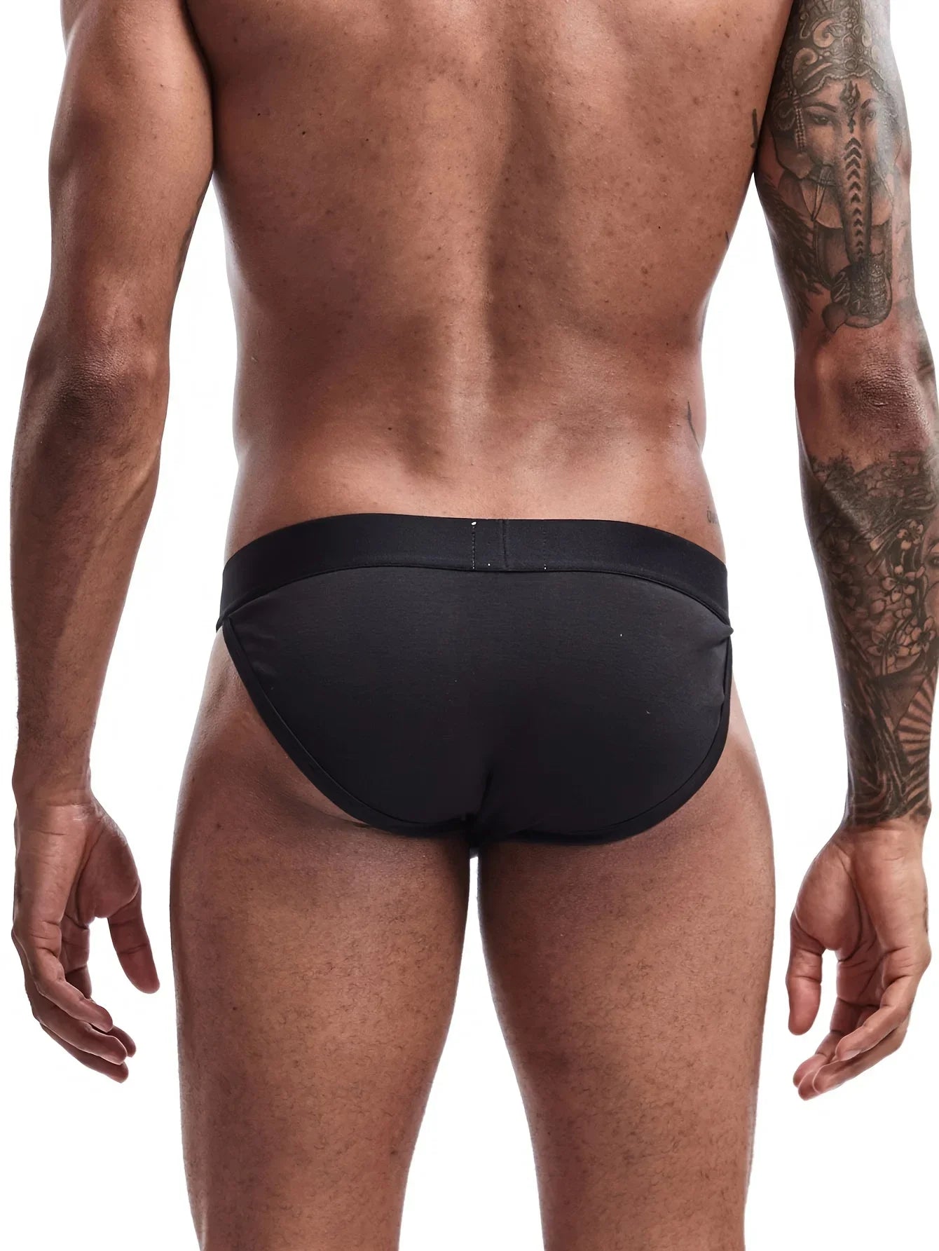 Men's Low Rise Cotton Bikini Underwear Breathable Stretch Support Briefs Wide Waistband Underpants Male Panties Hip Brief