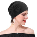 Women Stretchy Turban Hat bow headband hat Soft headscarf fashionable Muslim hat high-quality new Head Scarf