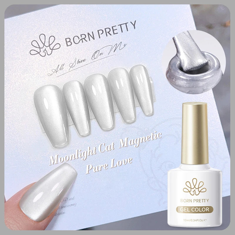 BORN PRETTY Super Holos Cat Magnetic Nail Gel Polish for Nails 10ml Soak Off Holographics Laser Gel Polish Auroras Glimmer Nails