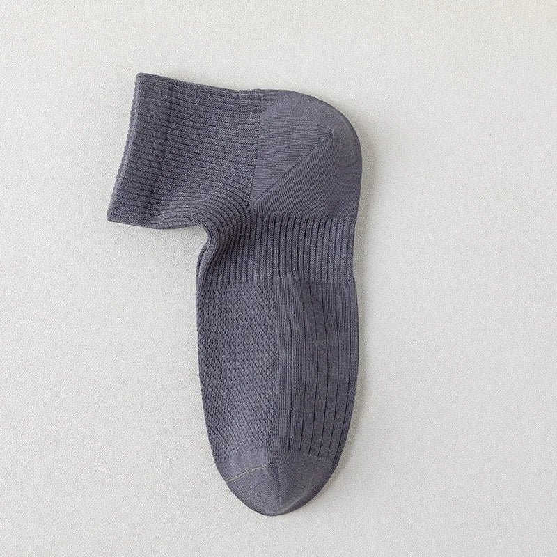 1/3 Pairs Men's Cotton Antibacterial No-Show Socks - Summer Thin Moisture-Wicking Breathable Sports Ankle Socks