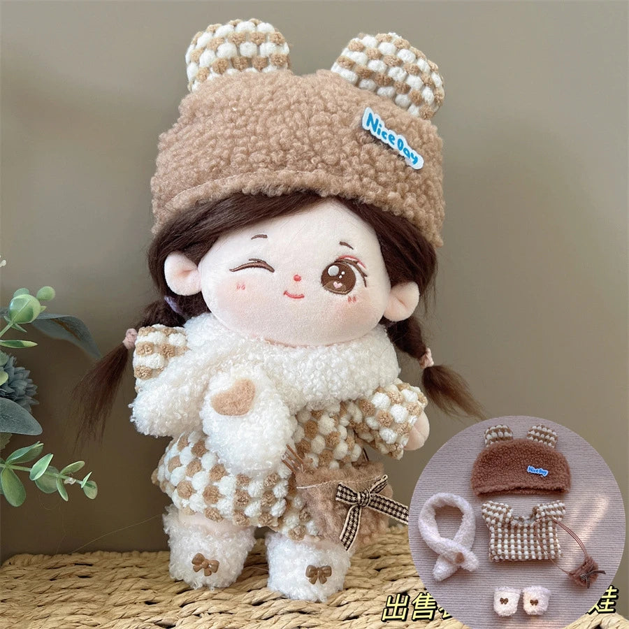 20cm Cotton Doll Clothes Cute Dress Lolita Vintage Doll Clothes for Plush Doll Idol Dolls For Cotton Stuffed Dolls  Accessories