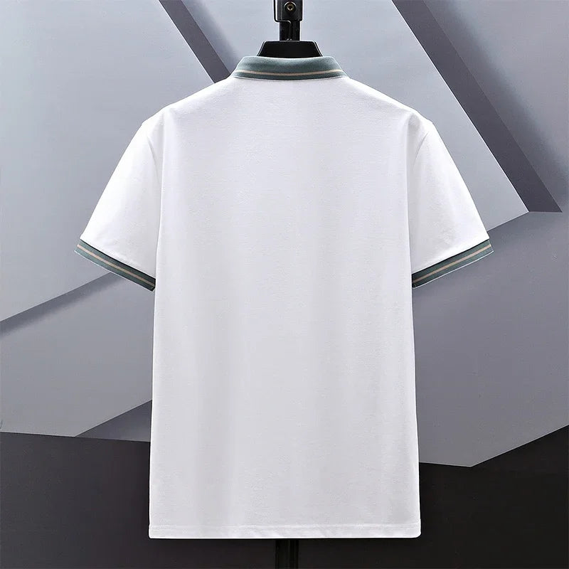 Men Polo Shirts Plus Size Loose Tops 50-140kg 6XL 7XL 8XL Spring Summer T-shirt 100% Cotton Big Size Men's Clothing 대사이즈 남성복