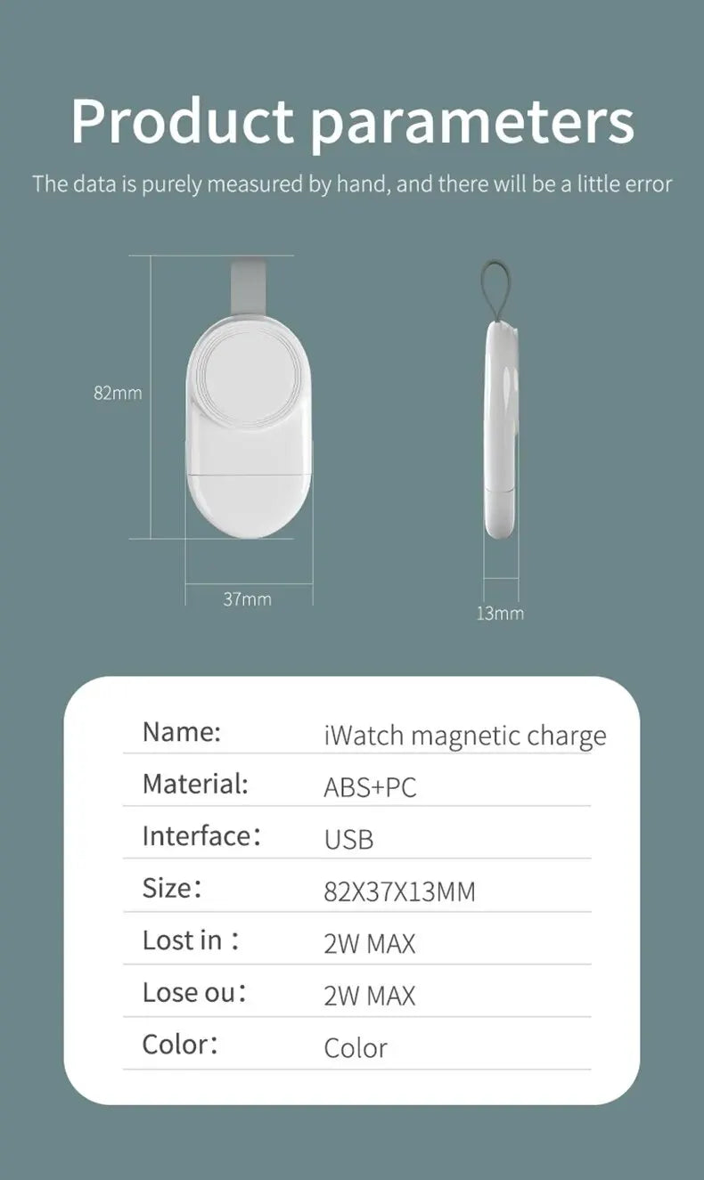 Fast Magnetic Wireless Charger For Apple Watch 8 7 6 5 4 3 SE Ultra 2 IWatch Dock Adapter Chargers Portable USB Charging Station