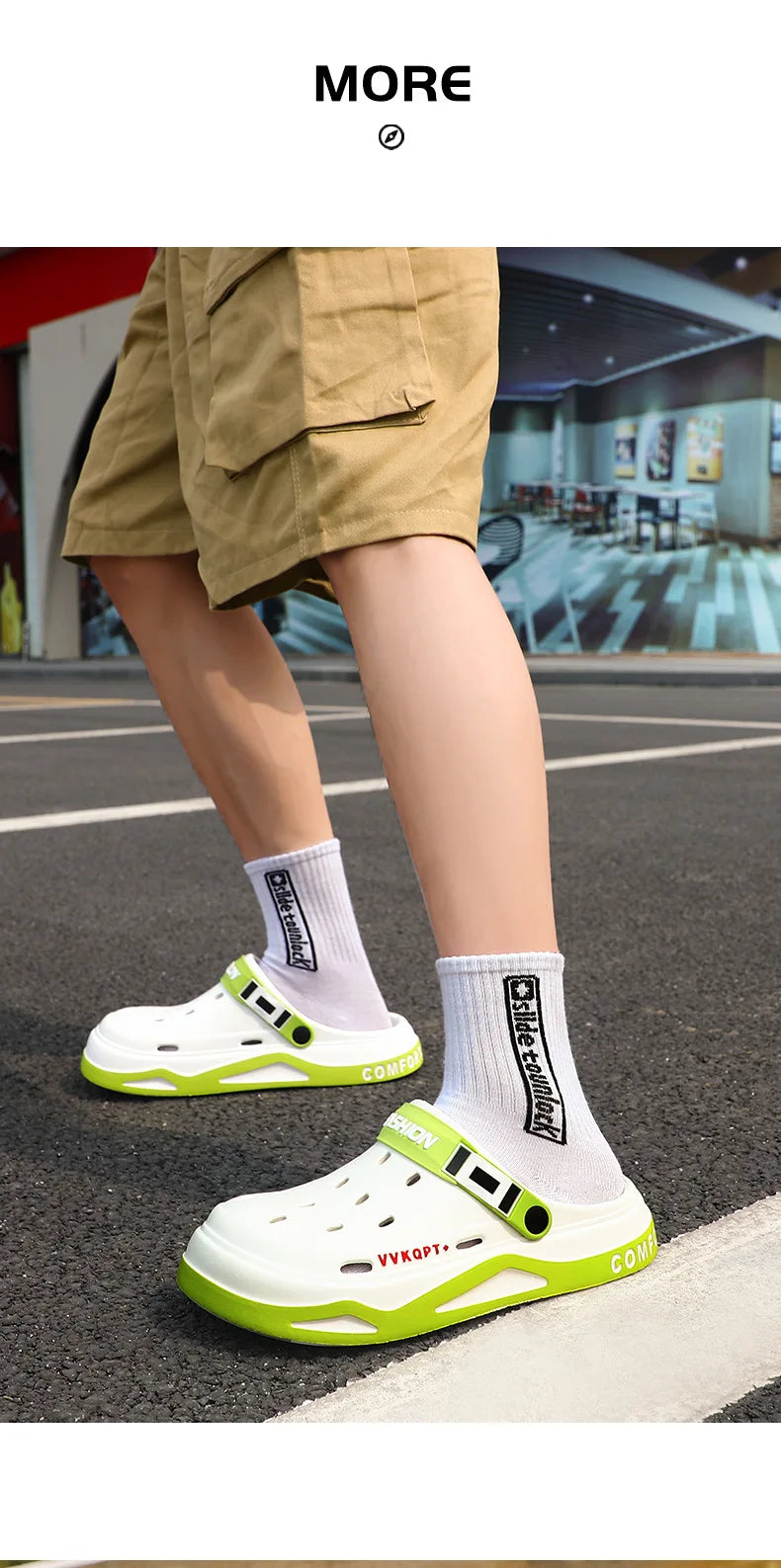 2025 NEW Men Clogs Slippers Fashion Hole Shoes Beach Sandals Indoor House Flats Shoes Lightweight Soft Bathroom Slides