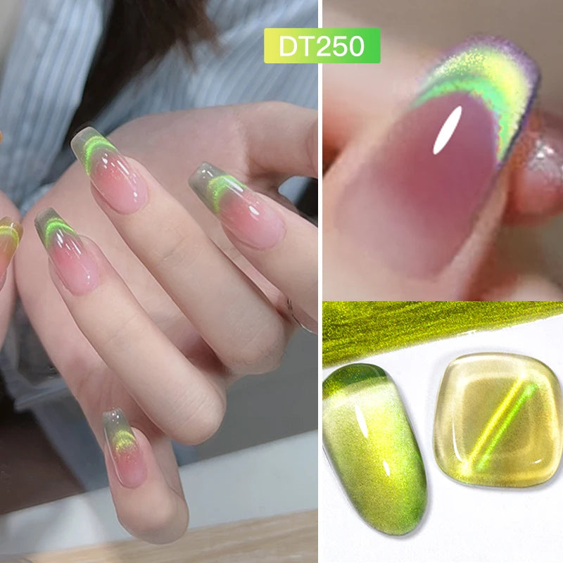 7ml Aurora Cat Magnetic Gel Nail Polish Blue Nails Sparkling Glitter Semi-Permanent Nail Art Soak Off UV Gel Varnish Manicure