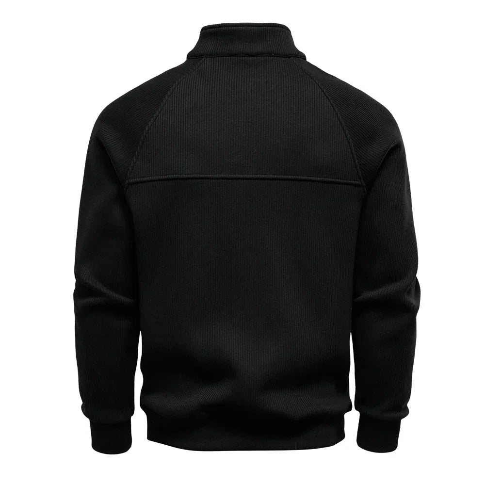 AIOPESIN Brand Men Winter Thermal Sweater Cotton Zipper Slim Fit Thermal Underlayer Top Luxury Soft Shell Pullover Sweatshirt