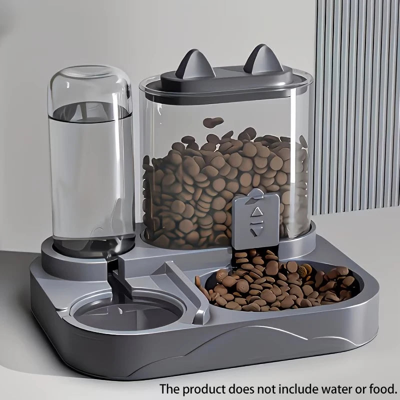 2-in-1 Large Pet Feeder & Water Dispenser – Food & Water Bowl Combo