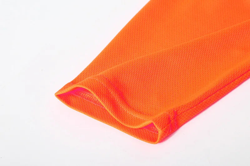 Fluorescent High Visibility T-Shirts Men Reflective Work Safety Shirts Quick Dry Long Sleeve Hi Vis Tops Construction Workwear