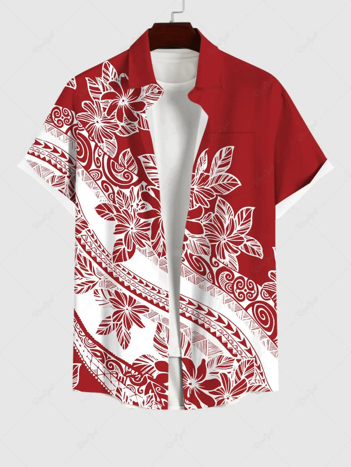 Summer Plus Size Men's Shirt 3D Prints Hawaiian Shirts Button Up Beach Vacation Shirts Short Sleeve Shirts Casual Shirts For Men