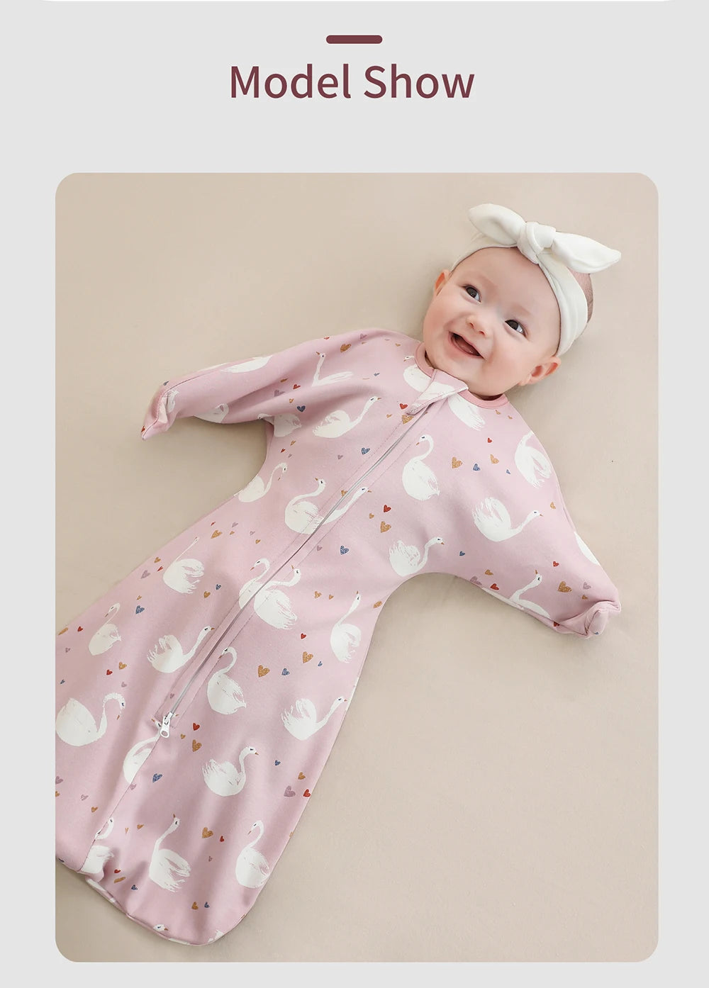 INSULAR Baby Cotton Sleeping Bags Newborn Anti-shock Sleepsacks Raised Hand Surrender Blankets Infant Cartoon Anti-startle Jump
