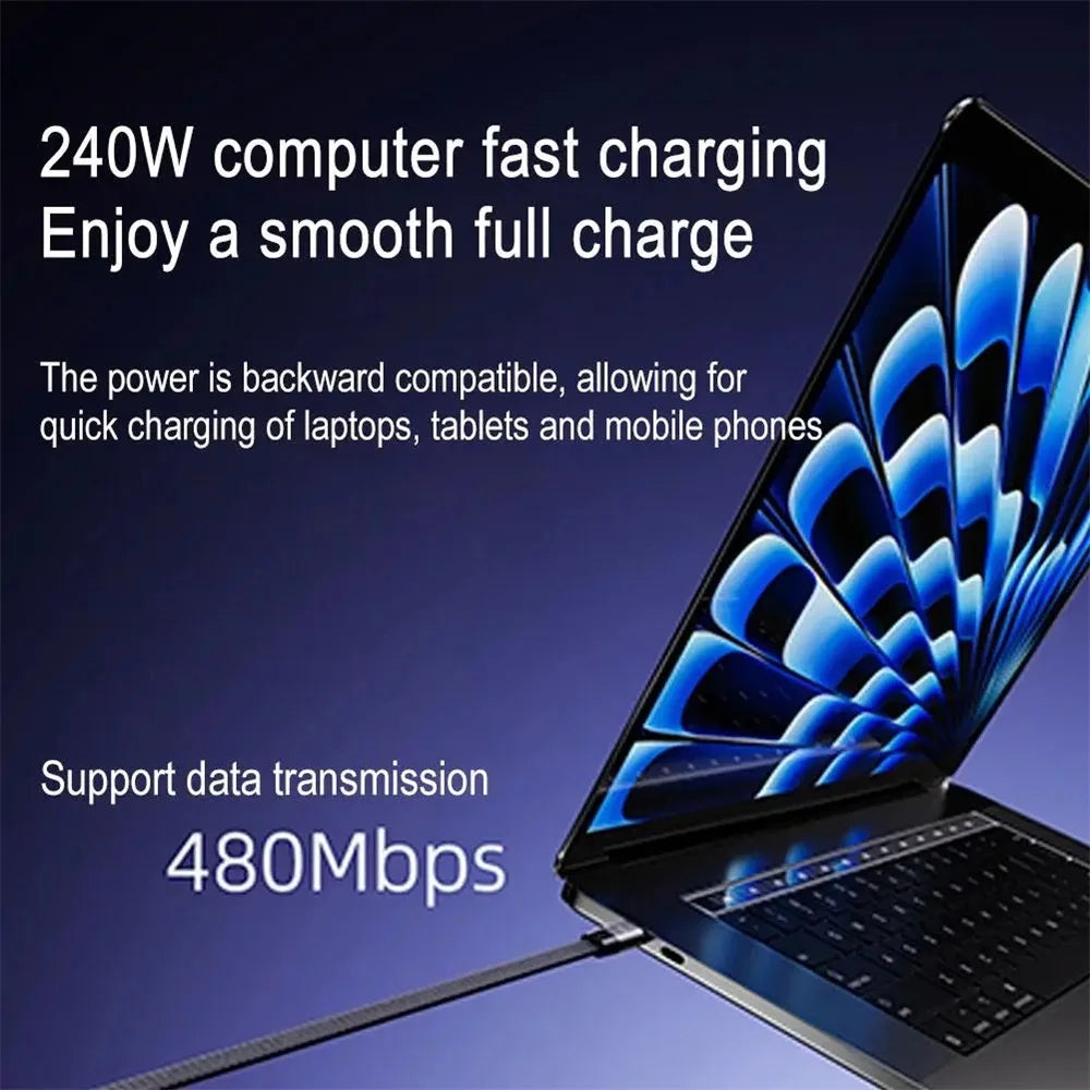 240W Fast Charging Foldable Phone Holder Data Cable Fast Charging Cable Phone Tablet Foldable Holder 2-in-1