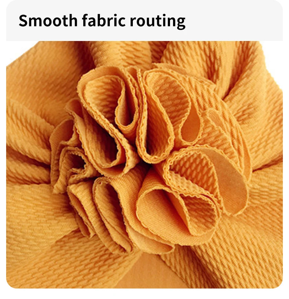 Cute Flower Baby Turban Hat Soft Baby Girl Headwrap Beanie Hat For Newborn Infant Toddler Headwear Headband