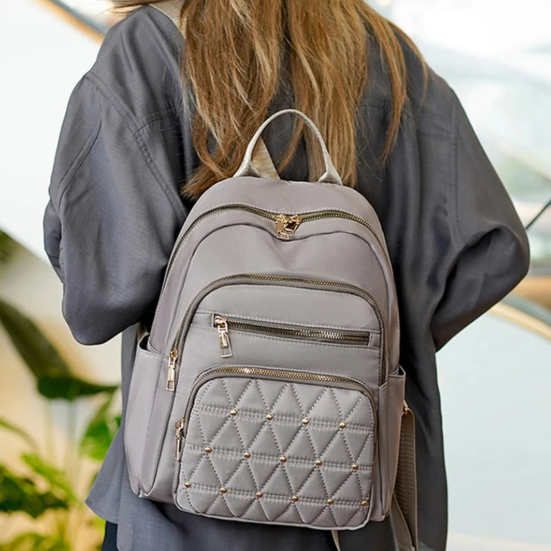 Travel backpack, double-shoulder bag, fashionable travel schoolbag, women's large-capacity multi-purpose bag