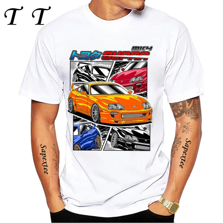 JDM Subie Impreza WRX Bugeye 2000 T-Shirt New Summer Men's Short Sleeve Funny Car Design Sport White Casual Boy Tee shirt Tops