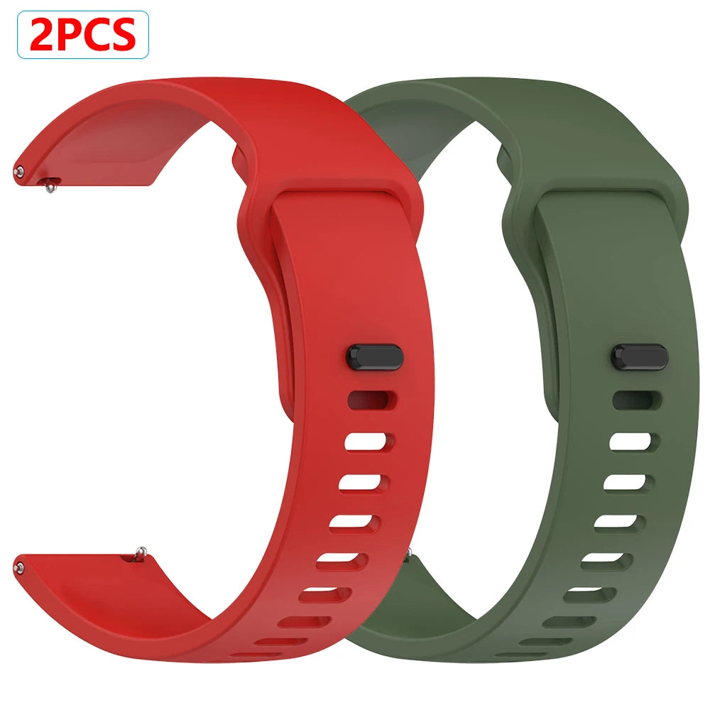 2pecs Watches Strap 22mm For Redmi Watch 5 Active/Lite Soft Silicone Band Sports Wristband For Xiaomi Watch 2 Pro/S4 S1 Bracelet