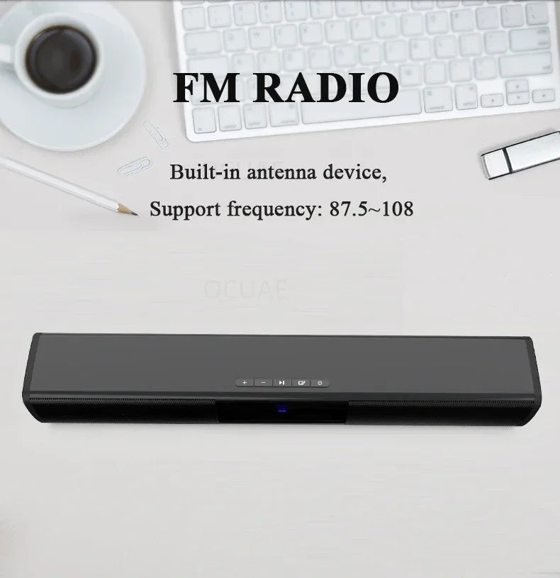 Portable Super Powerful Sound Bar Wireless Bluetooth Speaker Surround Stereo Home TV Sound Box Subwoofer FM Radio Caixa De Som
