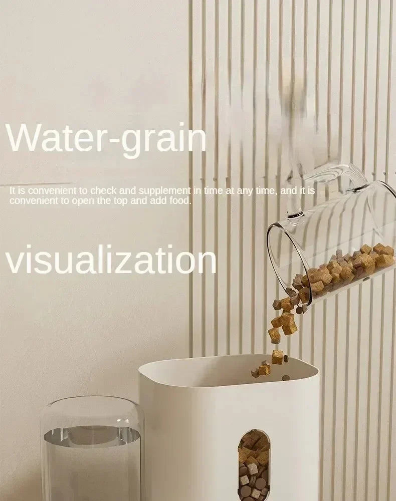 Automatic Pet Feeder with Water Fountain – Dog & Cat Food Bowl