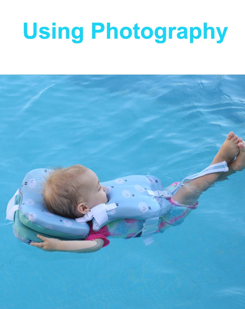 Newborn non inflatable buoyancy swim vest Professional baby neck protection swimming vest Anti rollover baby buoyancy swimsuit