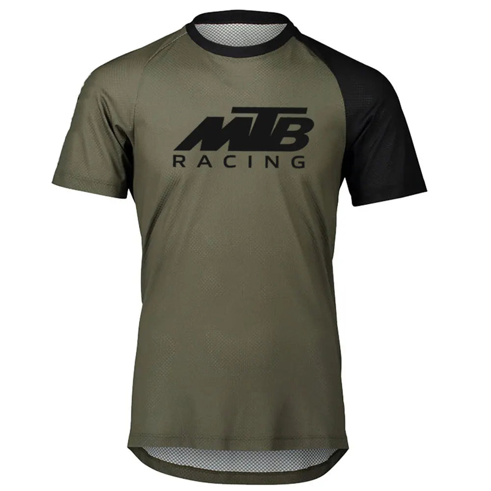 Raudax-Quick Dry Bicycle Jersey For Men, Motocross Downhill Jersey, Mountain Bike, Short Sleeves, Enduro
