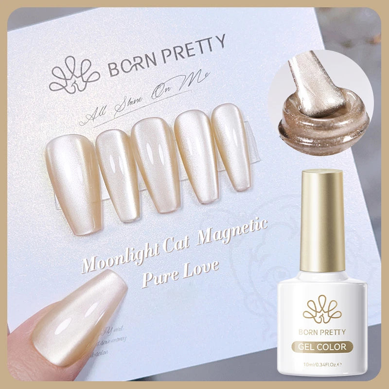 BORN PRETTY Super Holos Cat Magnetic Nail Gel Polish for Nails 10ml Soak Off Holographics Laser Gel Polish Auroras Glimmer Nails