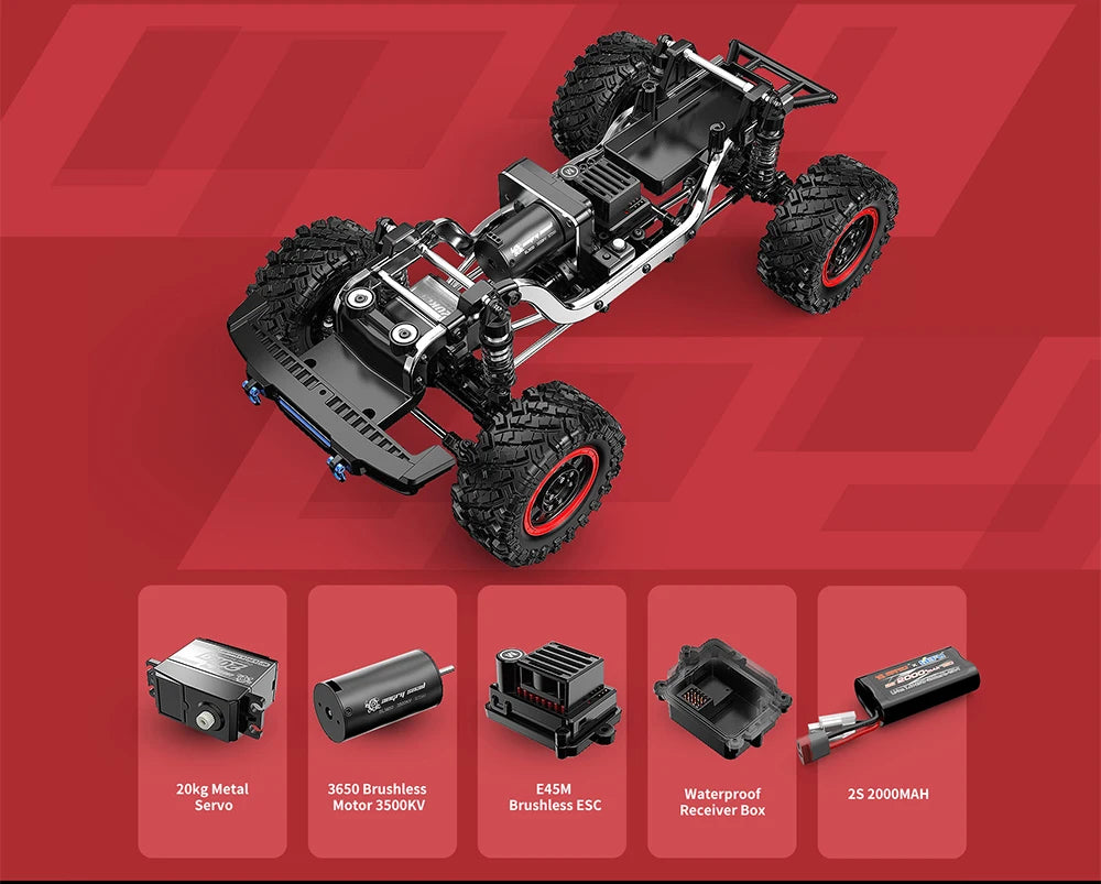 MJX 1:12 H12P Brushless High-Speed Remote Control Car Professional RC Climbing Car Four-Wheel Drive Off-Road Vehicle RTR