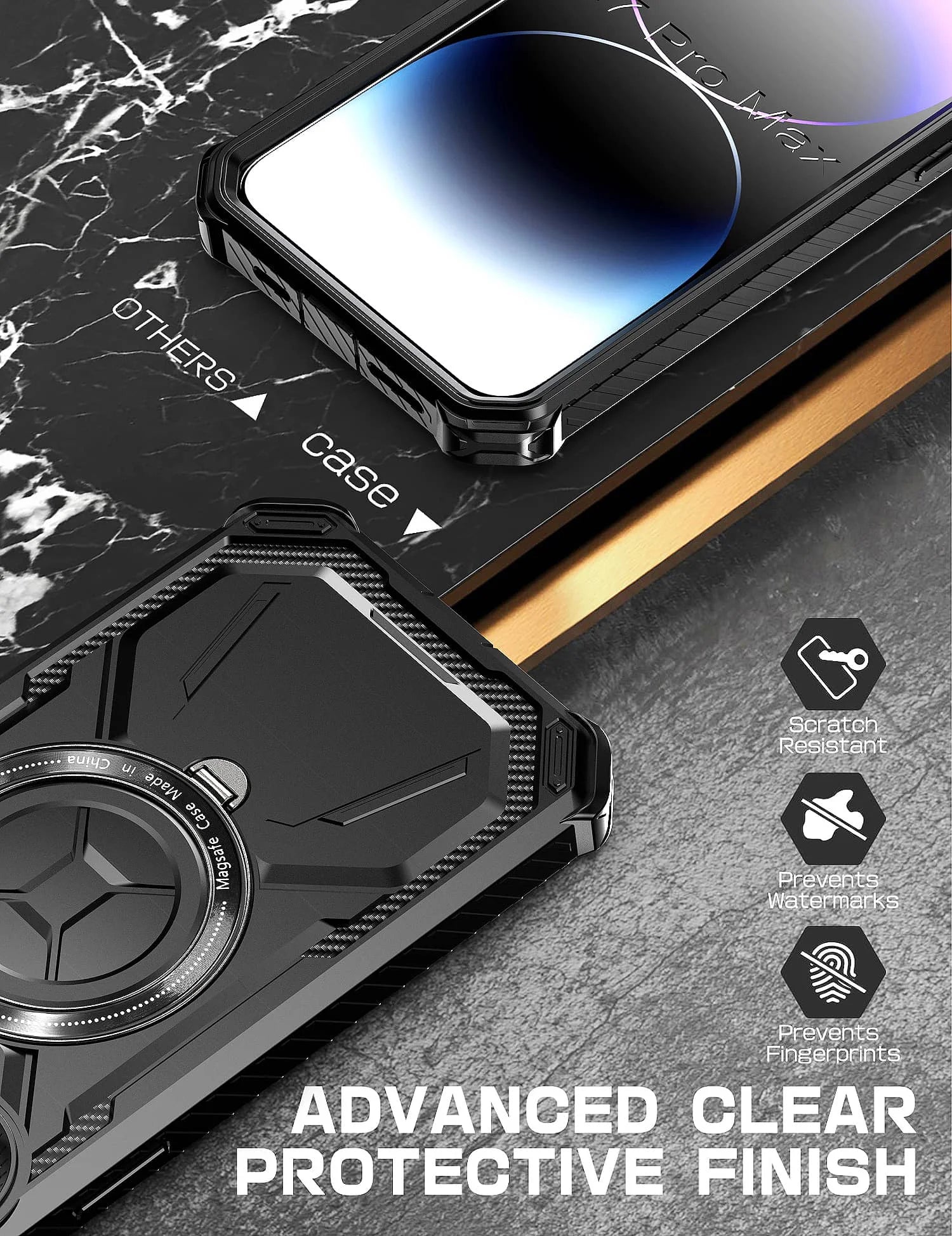 Stand Case for iPhone 16e/16/15/14/13/12/11 Pro Max XR SE 2022 7 8 Case [Compatible with Magnetic][Invisible Magnet Kickstand]