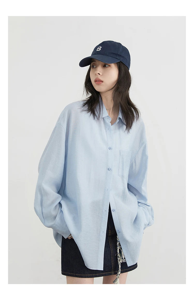 CHIC VEN Women Long Sleeve Shirts Solid Loose Casual New Style Design Back Hollow Out Shirt Female Blouse Spring Summer 2026