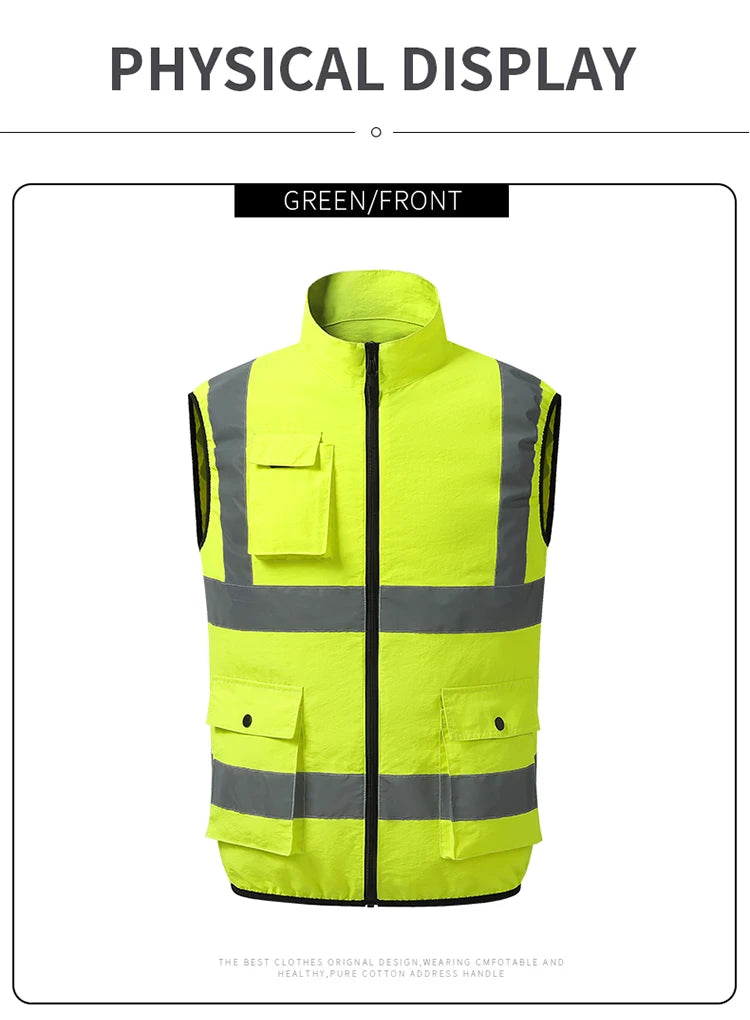 Summer Cooling Labor Protection Clothing, Breathable and Ventilated Fan Suit, Sanitation Reflective Vest, Heatstroke Prevention