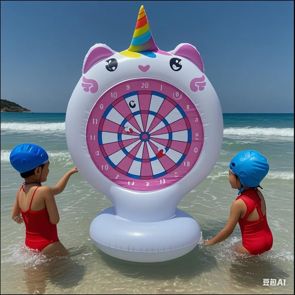 Juego de agua de mesa de dardos inflable, flotador de piscina, actividades al aire libre en la playa, regalo fresco de fiesta de
