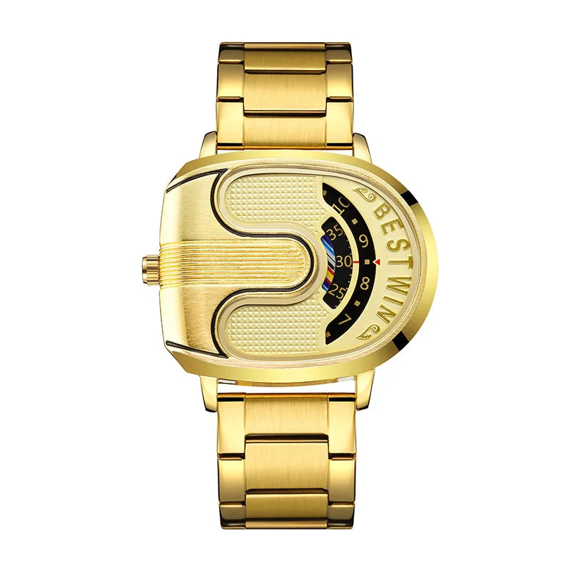 Luxury Original Men Watches Sports Golden Quartz Gold Men's Wrist Watches Steel Waterproof Watches for Mens Relogio Masculino