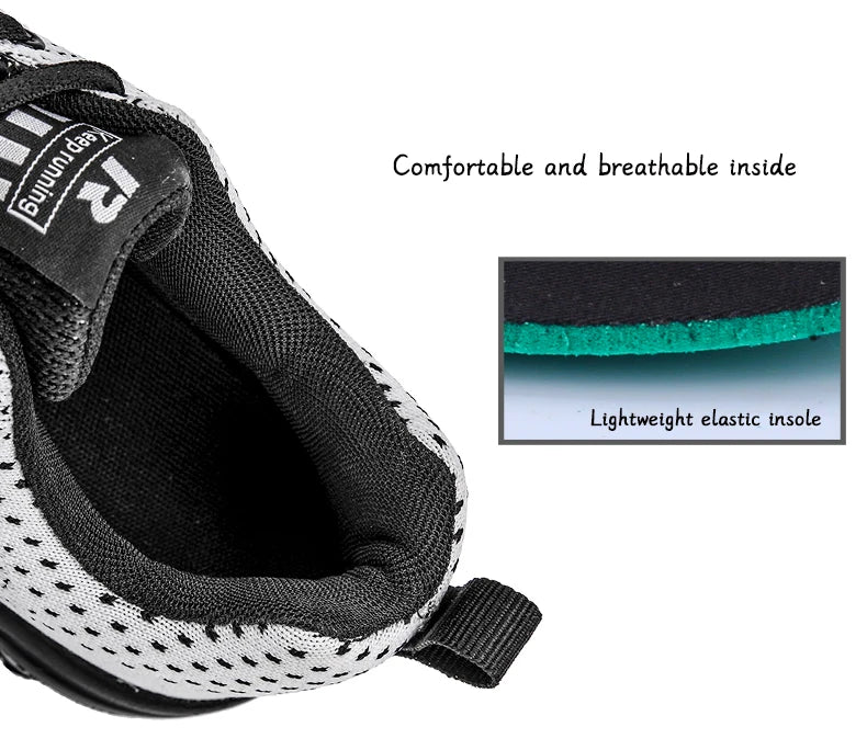 Men Shoes Comfortable Non-Slip Stable Shock Absorption Light Couple Shoes and Men's Sneakers Mesh Breathable Casual Basket Homme