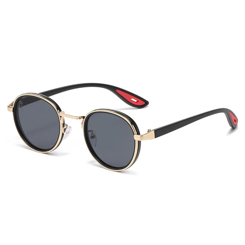 Round Retro Sunglasses Men UV400 Sunnies Women Brand Designer Sun Glasses Alloy Punk Outdoor Eyewear