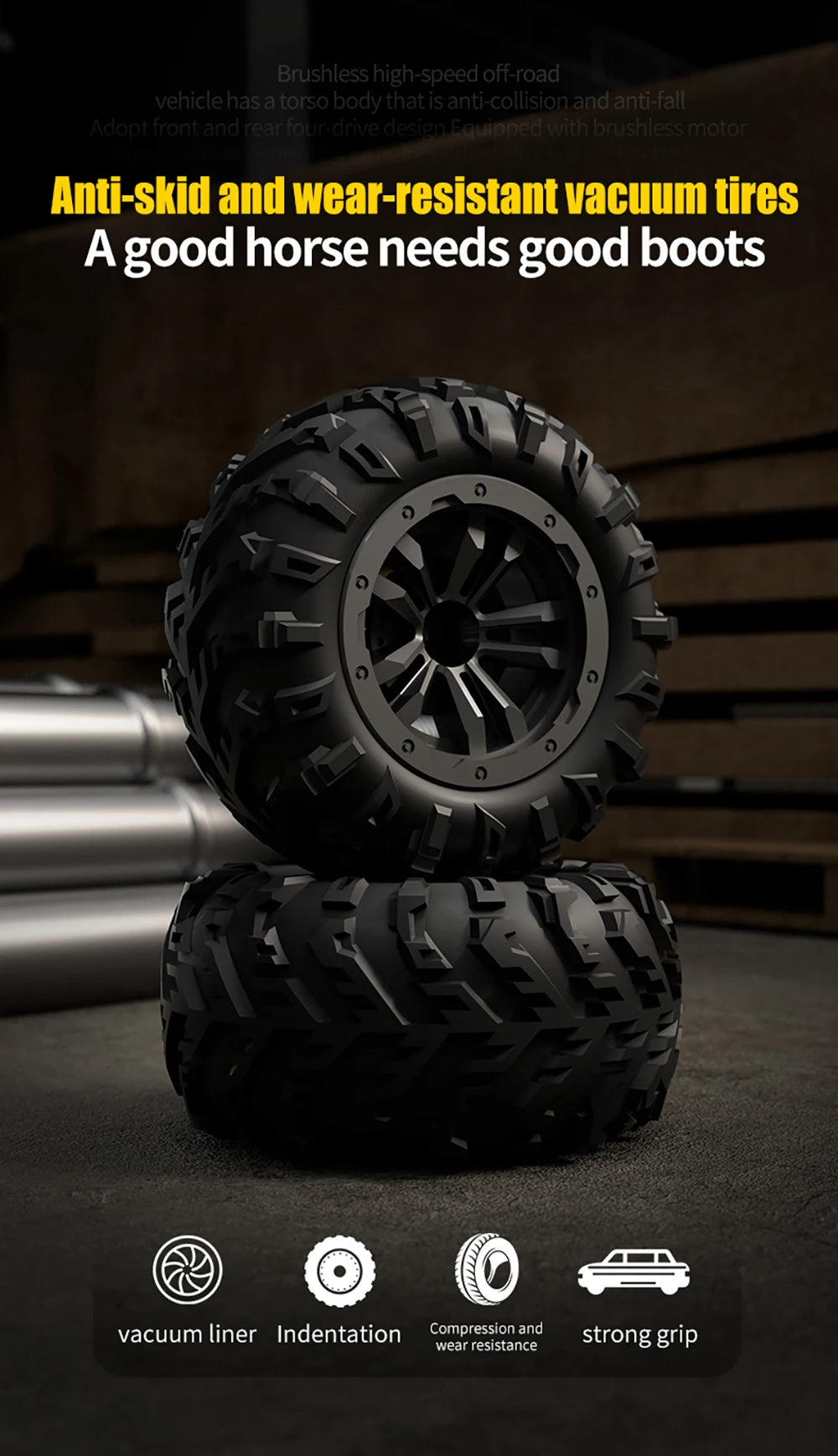 SCY 1:16 4WD RC Car 70KM/H Or 50KM/H With LED Light 2.4G Remote Control Cars High Speed Drift Monster 4x4 Truck for Children Gif