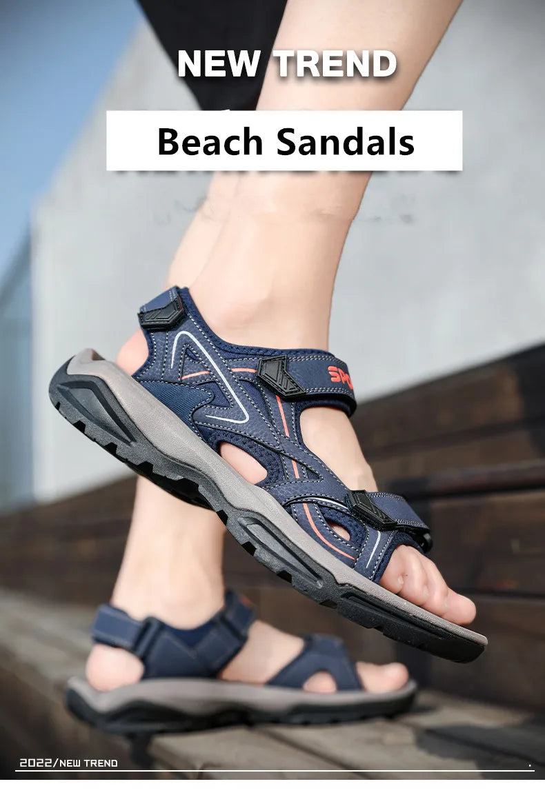 New Summer Men's Sandals Outdoor Classic Soft Large Size Beach Sandals Platform Wading Shoes Men Sneakers Rome Non-Slip Sandals