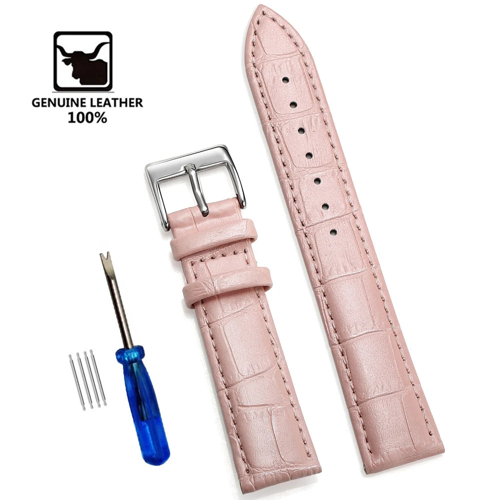 Premium Genuine Leather Watch Band – Multi-Size Wrist Strap