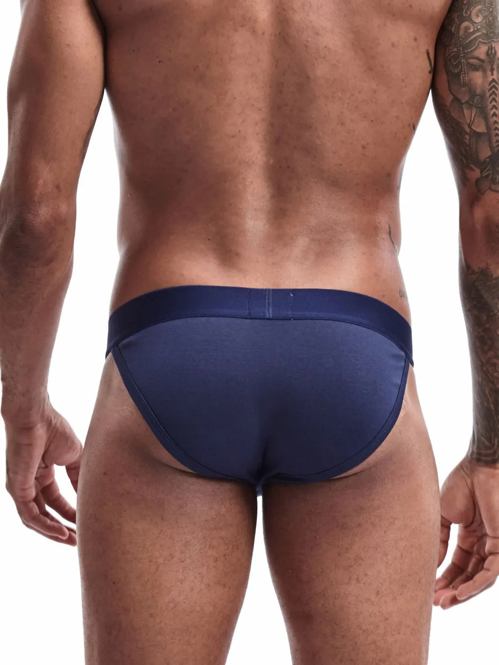 Men's Low Rise Cotton Bikini Underwear Breathable Stretch Support Briefs Wide Waistband Underpants Male Panties Hip Brief