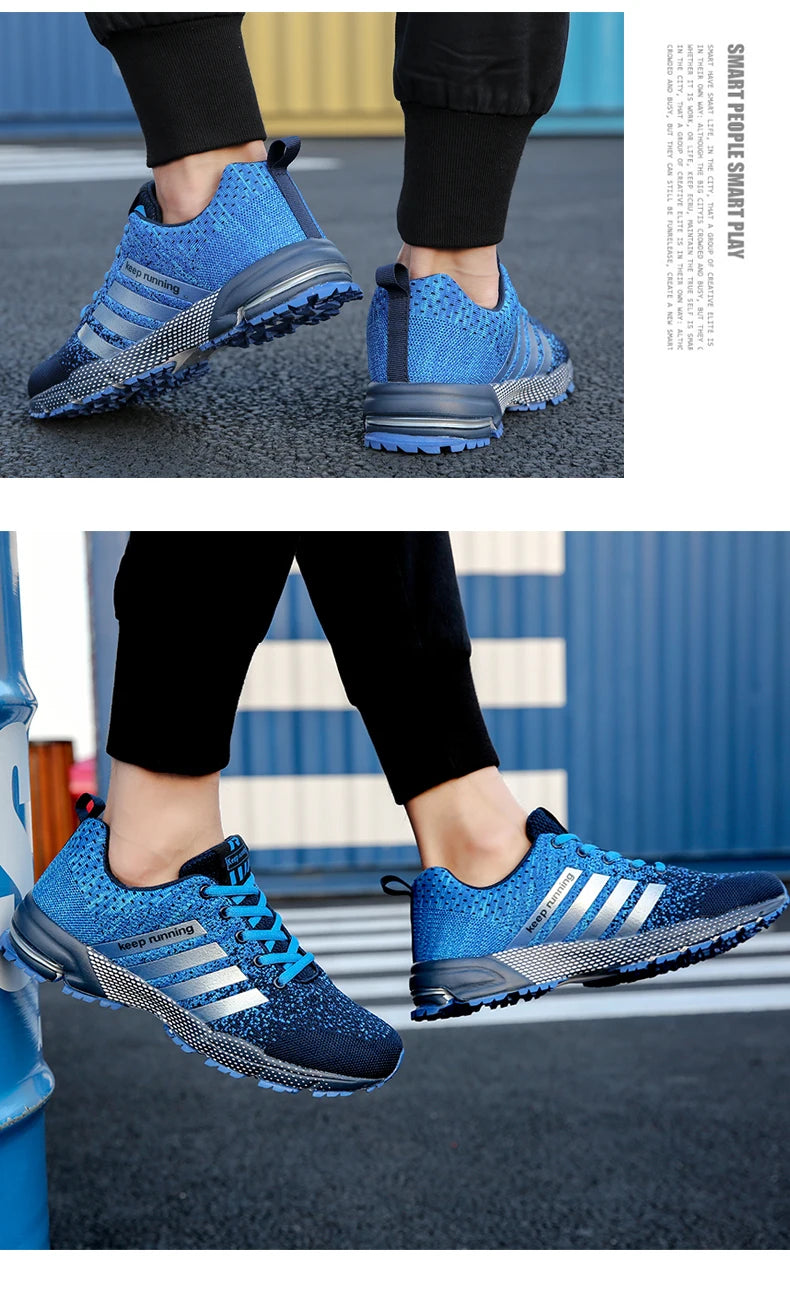 Men Shoes Comfortable Non-Slip Stable Shock Absorption Light Couple Shoes and Men's Sneakers Mesh Breathable Casual Basket Homme