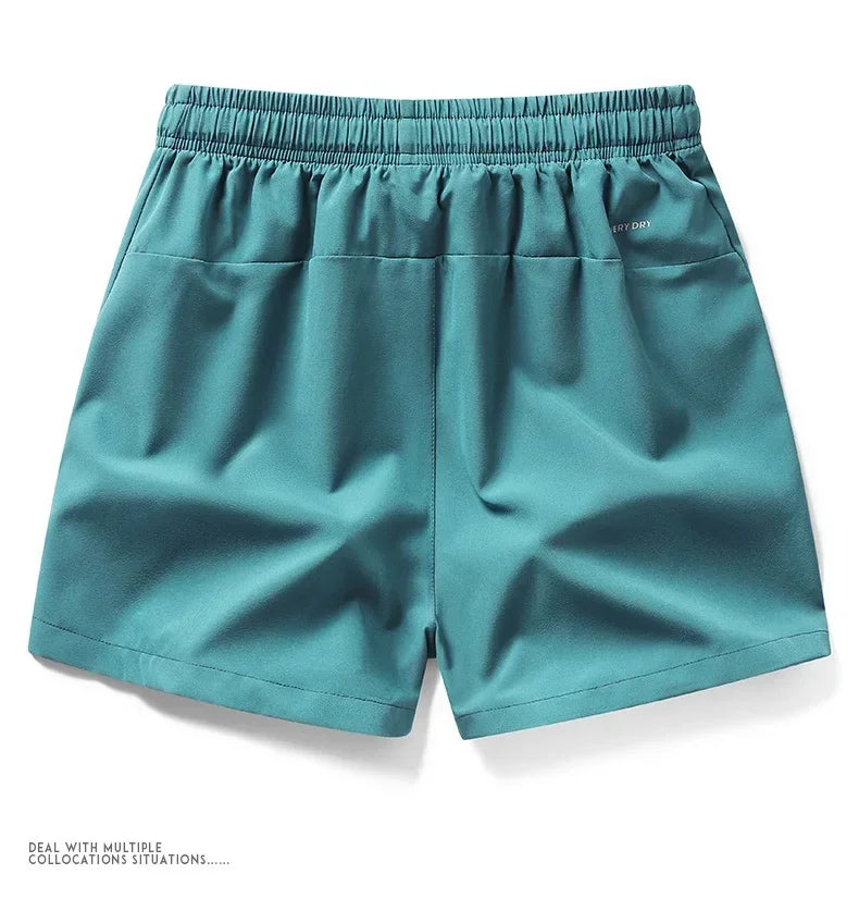 New Mens Fitness Lightweight Sweatpants Summer Casual Pockets Shorts Basic Solid Color Short Pants Jogging Beach Shorts Men