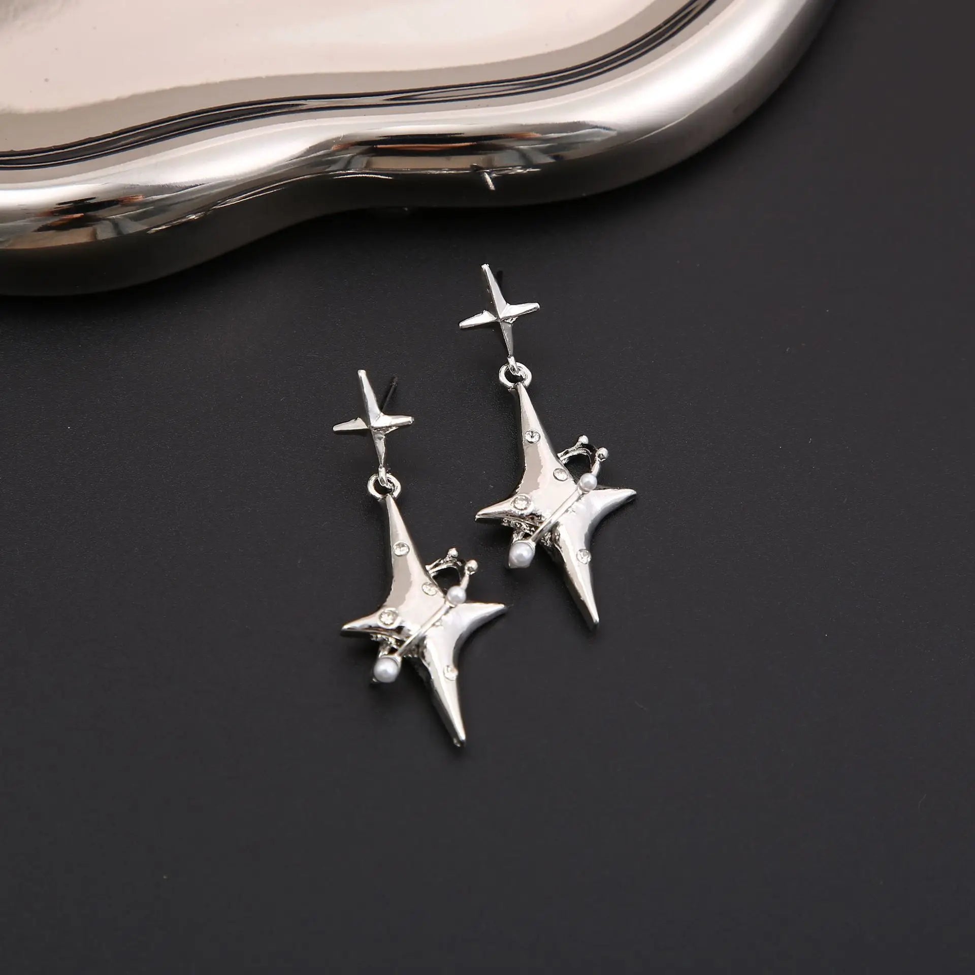 New Sweet Cool Wind Love Tassel Star Earrings Women Design Senior Sense of Fashion Personality Earring Party Jewelry Gifts 2023