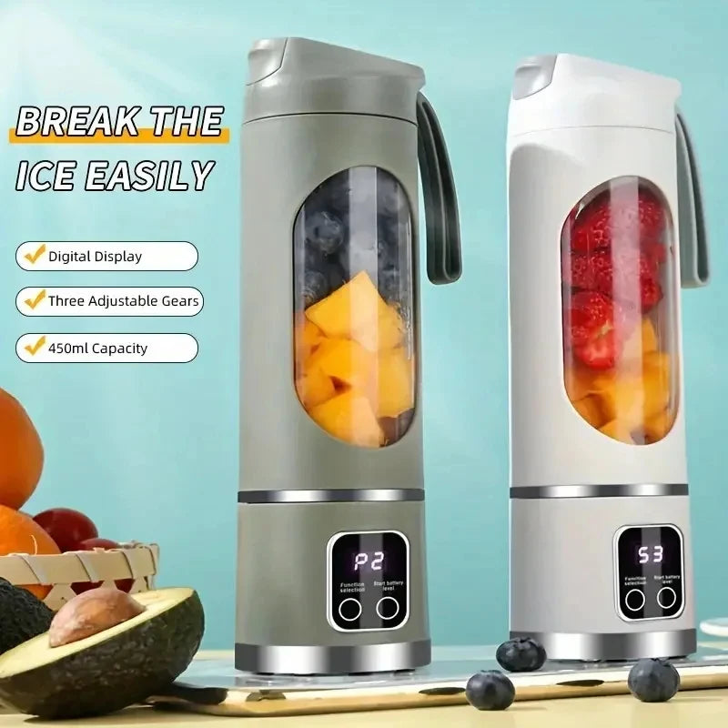 Portable Handheld Juicer Blender, USB Rechargeable Juice Maker for Smoothies Milkshakes Fresh Fruit Juices
