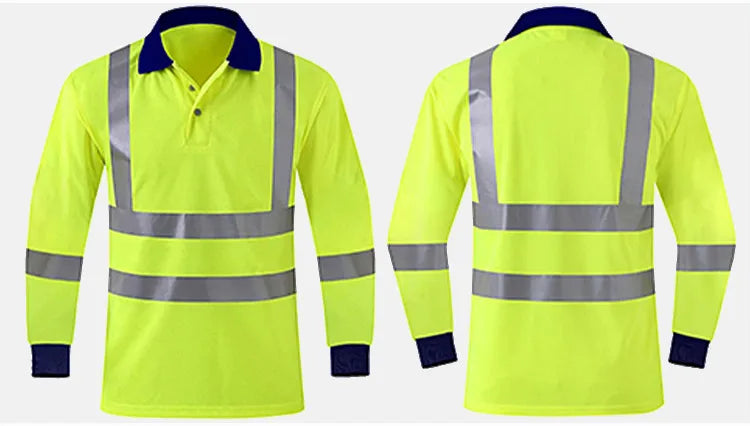 Safety Reflective T shirts High quality Working T-shirt with Reflection Tapes Road Construction Security Tops