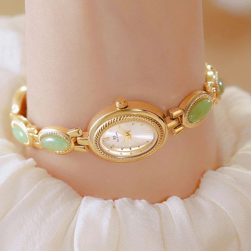 Women Bracelet Watches For Ladies Wrist Watches 2025 Top Brand Luxury relogio feminino Gold Oval Rhinestone dropshipping Fashion