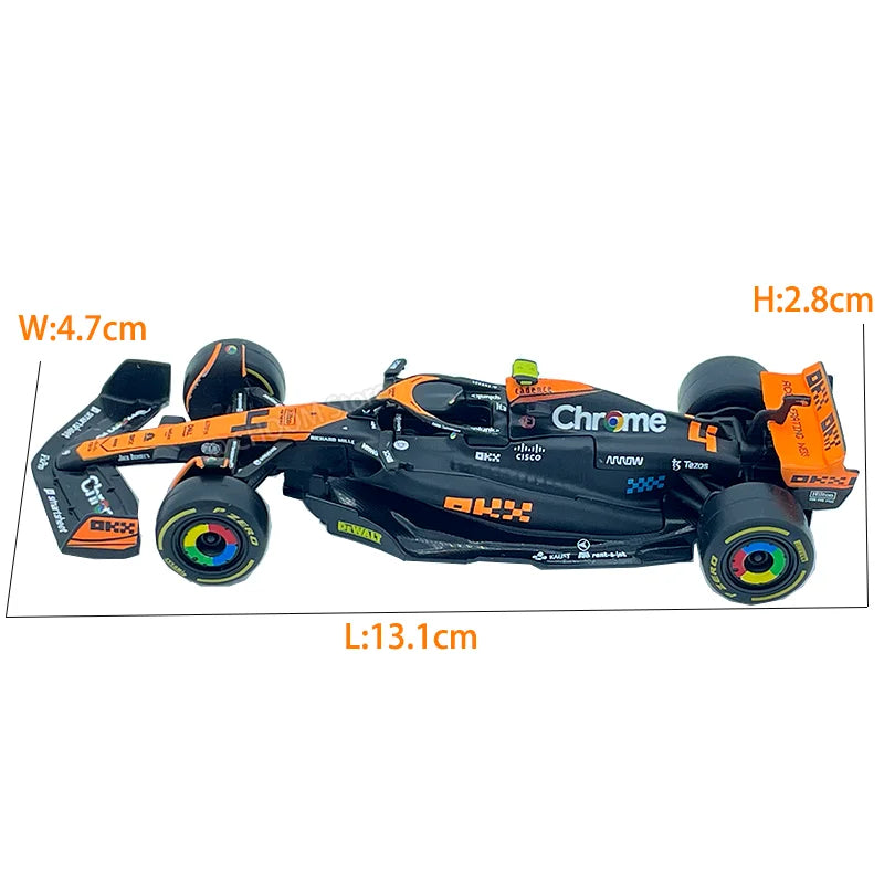 Bburago 1: 43 McLaren 2024 MCL38 Miami GP Formula Racing Alloy Car Model Toy