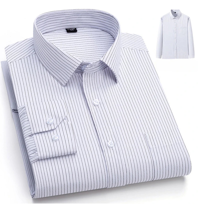 New in shirt elegant 40%cotton long-sleeve shirts for men slim fit Casual plain shirt plaid designer tops houndstooth clothes