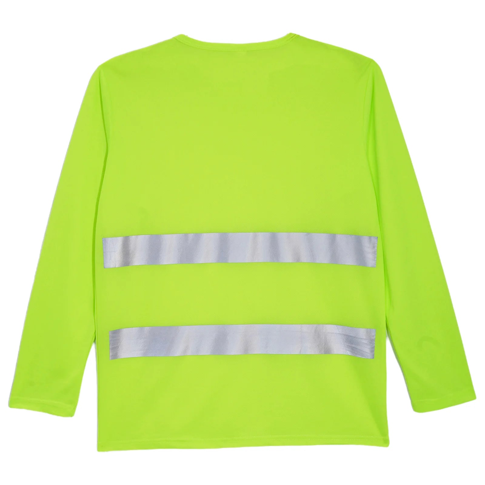 Mens T-shirt Moisture-Wicking Long Sleeves Reflective Safety Top for Volunteer Activities Social Service Cycling Workout Running
