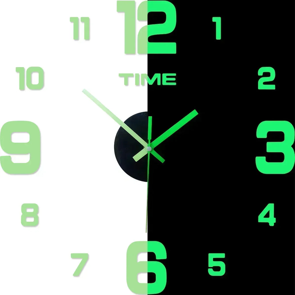 New Modern Design Large Wall Clock 3D DIY Quartz Clocks Fashion Watches Acrylic Mirror Stickers Living Room Home Decor Horloge