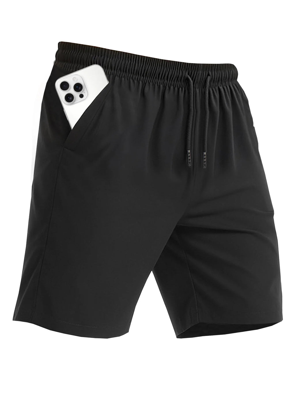 3-Piece Men's Regular Fit Solid Color Drawstring Waist Sports Pants, Summer Casual Pocket Design Pants, Men's Daily Wear Shorts, Yoga Training Pants, Casual Sports Pants, Jogging Pants