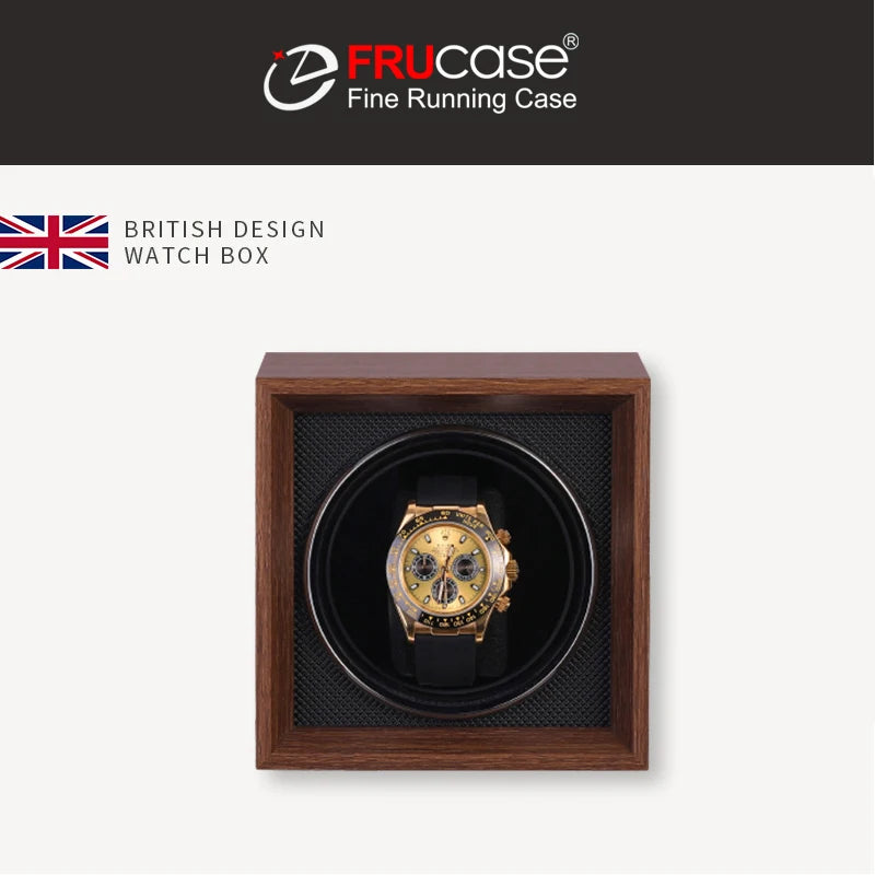 FRUCASE WOODEN Watch Winder for Automatic Watches Watches Box Jewelry Watch Display Collector Storage With LED