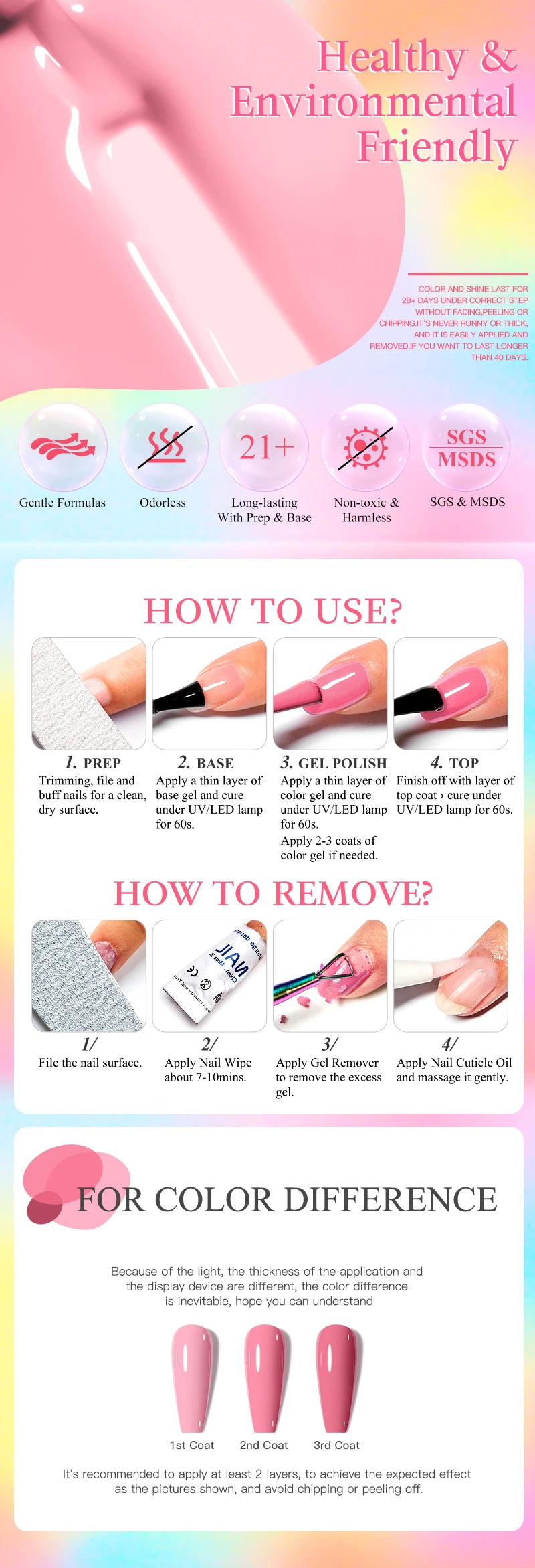 MEET ACROSS 8ml Pearl Shell Thread Gel Nail Polish 3D Semi Permanent Soak Off UV Gel Nail Art Varnish For Nails Manicure DIY