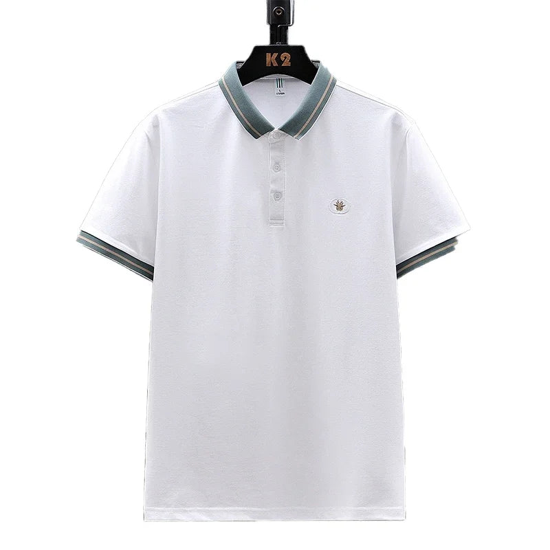 Men Polo Shirts Plus Size Loose Tops 50-140kg 6XL 7XL 8XL Spring Summer T-shirt 100% Cotton Big Size Men's Clothing 대사이즈 남성복